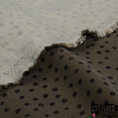 Coupon 3m stretch viscose élasthanne tailleur pantalon motif losange entremêlé en biais noir sable mouillé souris
