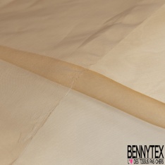 Organza changeant blé nouveau blanc optique