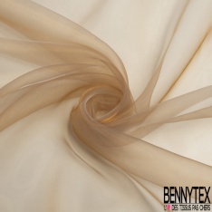 Organza changeant blé nouveau blanc optique