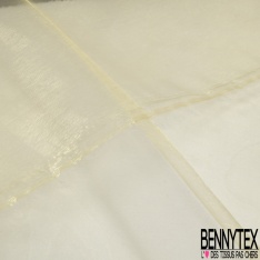 Organza changeant tempête de sable blanc optique