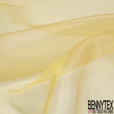 Organza changeant jaune pastel blanc optique