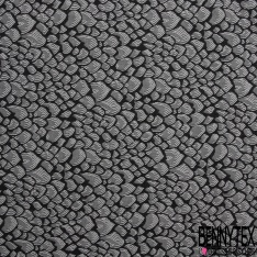 Coupon 3m stretch viscose élasthanne tailleur pantalon motif léopard noir anthracite