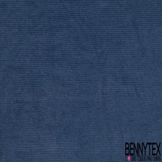 Jersey velours côtelé élasthanne bleu matelot