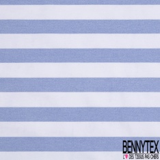 Coupon 3m stretch polyester polyamide viscose élasthanne tailleur rayure horizontale blanc cassé lin naturel