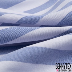 Coupon 3m stretch polyester polyamide viscose élasthanne tailleur rayure horizontale blanc cassé lin naturel