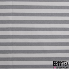 Coupon 3m stretch polyester polyamide viscose élasthanne tailleur rayure horizontale perle noir
