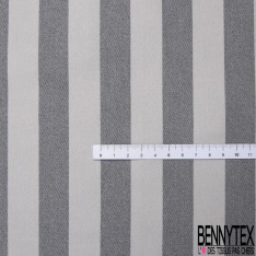 Coupon 3m stretch polyester polyamide viscose élasthanne tailleur rayure horizontale perle noir