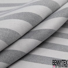 Coupon 3m stretch polyester polyamide viscose élasthanne tailleur rayure horizontale perle noir