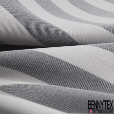Coupon 3m stretch polyester polyamide viscose élasthanne tailleur rayure horizontale perle noir