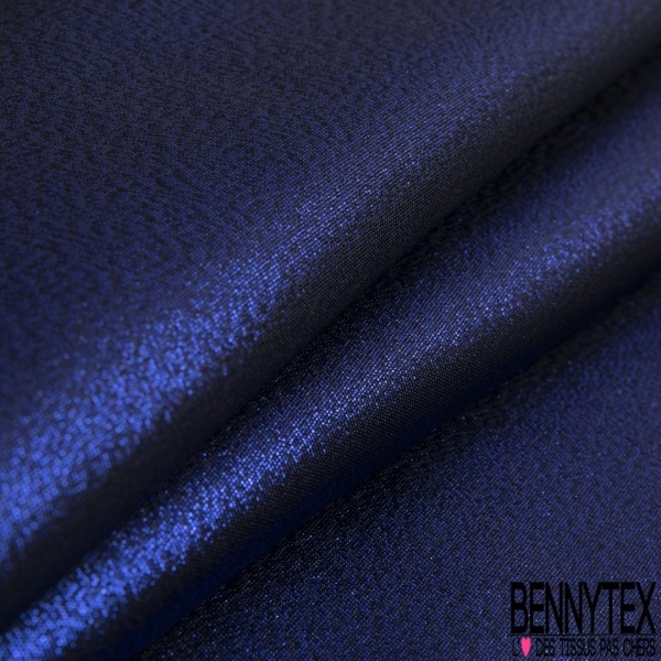 Brocart de luxe créateur lamé bleu de spectre