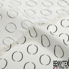 Fibranne viscose imprimé petite feuille de bananier fond argile cuite