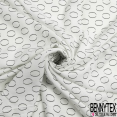 Fibranne viscose imprimé petite feuille de bananier fond argile cuite