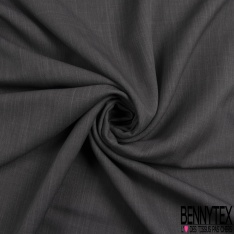 Drap tailleur polyester effet chiné strié gris castor