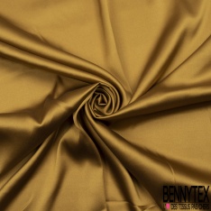 Satin de soie élasthanne pomme cuite
