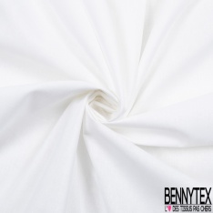 Popeline coton élasthanne imprimé petit motif cachemire floral blanc fond fiesta