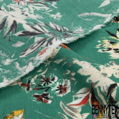 Crêpe viscose rose corail