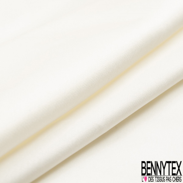 Satin duchesse souple soie acétate uni blanc cassé