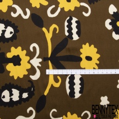 Pashmina viscose motif vintage cachemire multicolore fond noir