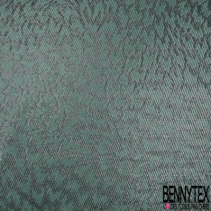 Brocard souple haute couture viscose soie motif géométrique arts déco ton sur ton noir