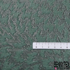 Brocard souple haute couture viscose soie motif géométrique arts déco ton sur ton noir