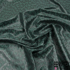 Brocard souple haute couture viscose soie motif géométrique arts déco ton sur ton noir