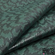 Brocard souple haute couture viscose soie motif géométrique arts déco ton sur ton noir