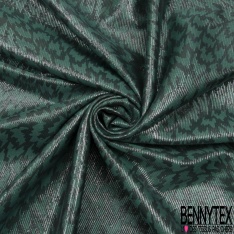 Brocard souple haute couture viscose soie motif géométrique arts déco ton sur ton noir