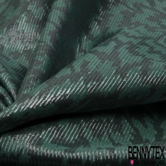 Brocard souple haute couture viscose soie motif géométrique arts déco ton sur ton noir