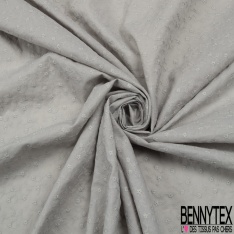 Broderie anglaise double base festonnée motif petite fleur champêtre ton sur ton noir