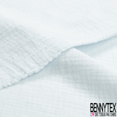 Coton Double Gaze uni rose crème