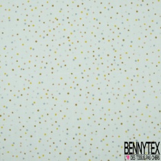 Jersey coton gaze élasthanne imprimé dot pastel multicolore fond blanc discret