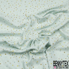 Jersey coton gaze élasthanne imprimé dot pastel multicolore fond blanc discret