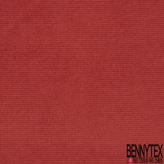 Jersey velours 500 raies élasthanne cinabre