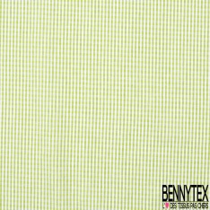 Coton tissé teint moyen vichy océan hawaïen blanc