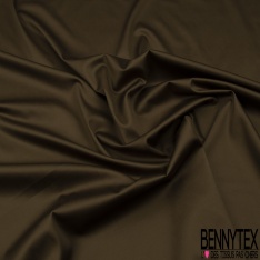 Satin de coton élasthanne brillant lourd charbon petite laize
