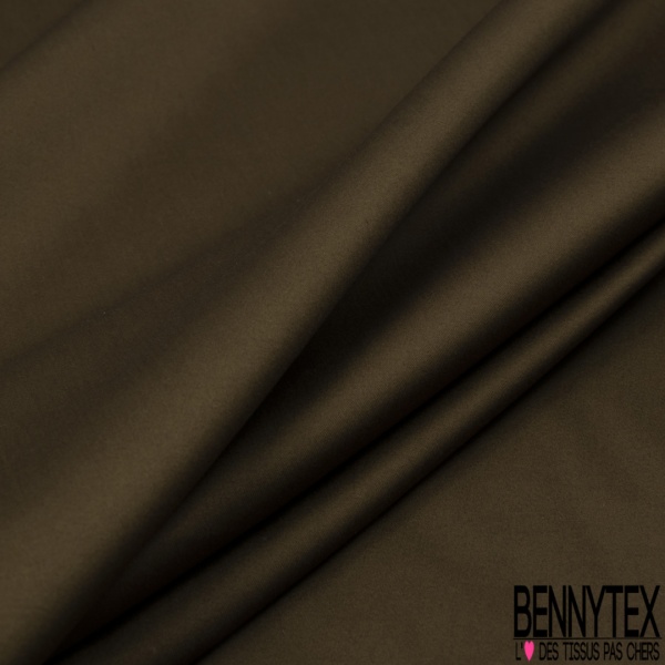 Satin de coton élasthanne brillant lourd charbon petite laize
