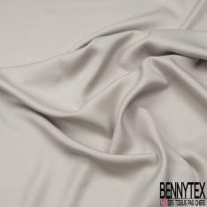 Twill viscose satinée uni tabac séché