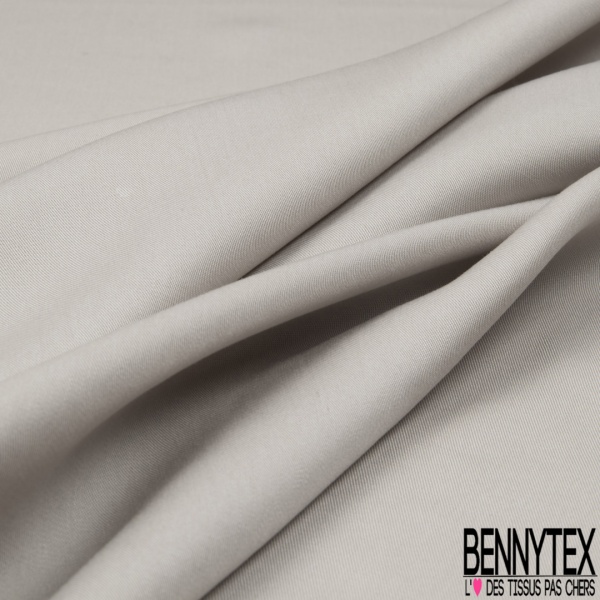 Twill viscose satinée uni tabac séché