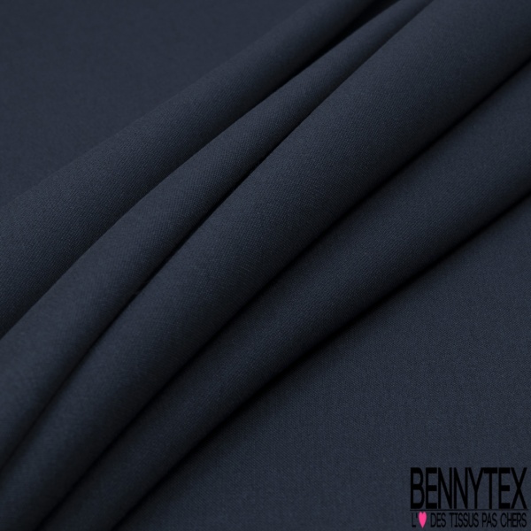 Coupon De Tissu Polyester/Tergal Bleu Uni - Vente Au Mètre - Neuf - Origine France