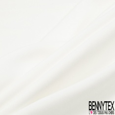 Fibranne viscose sergé touché pashmina uni blanc cassé