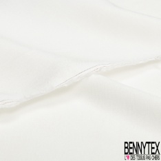 Fibranne viscose sergé touché pashmina uni blanc cassé