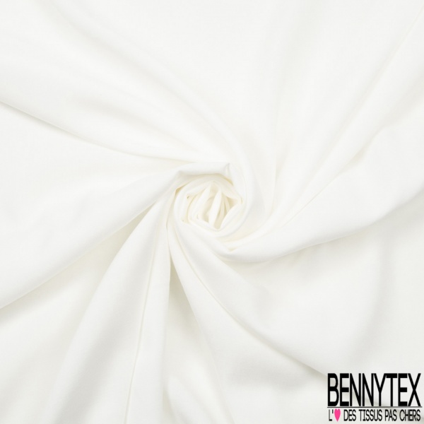 Fibranne viscose sergé touché pashmina uni blanc cassé