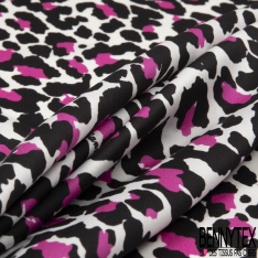 Satin de coton élasthanne uni schiste