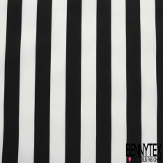 Taffetas satiné polyester fin tartan ton noir blanc discret or crémeux perle enfûmée