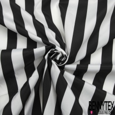 Taffetas satiné polyester fin tartan ton noir blanc discret or crémeux perle enfûmée