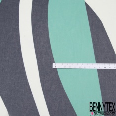 Mousseline polyester simple base artifice de couleur fond marine