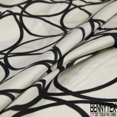 Satin polyester fin simple baseà pois fantaisie pomme noir imprimé fantaisie abstrait et floral fond noir