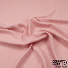 Coton double gaze uni rose camélia