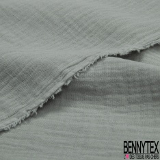 Coton double gaze uni parchemin pastel