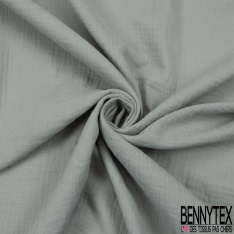 Coton double gaze uni parchemin pastel